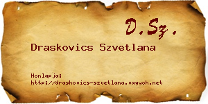 Draskovics Szvetlana névjegykártya